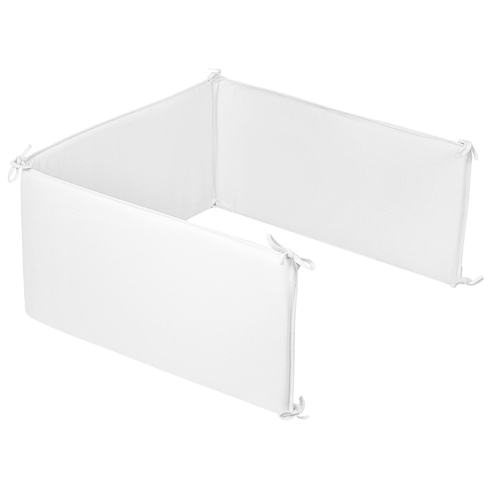 Crib Bumper White — Sonpetit