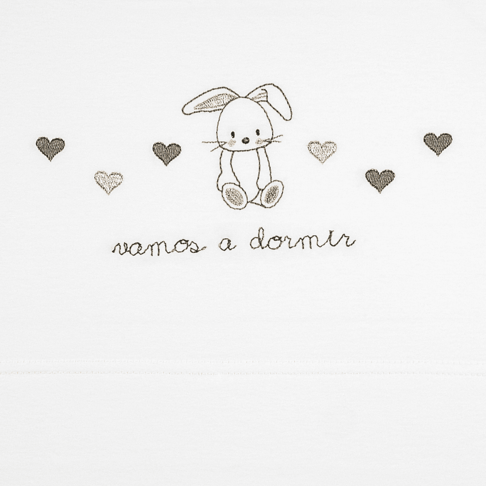 Drap bébé Petit lapin Argent — Sonpetit