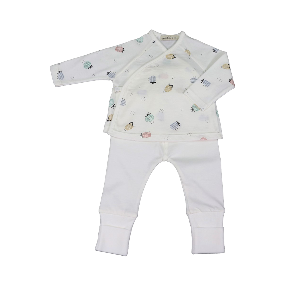 Brassière + pantalon à pieds Prado Coton biologique — Sonpetit