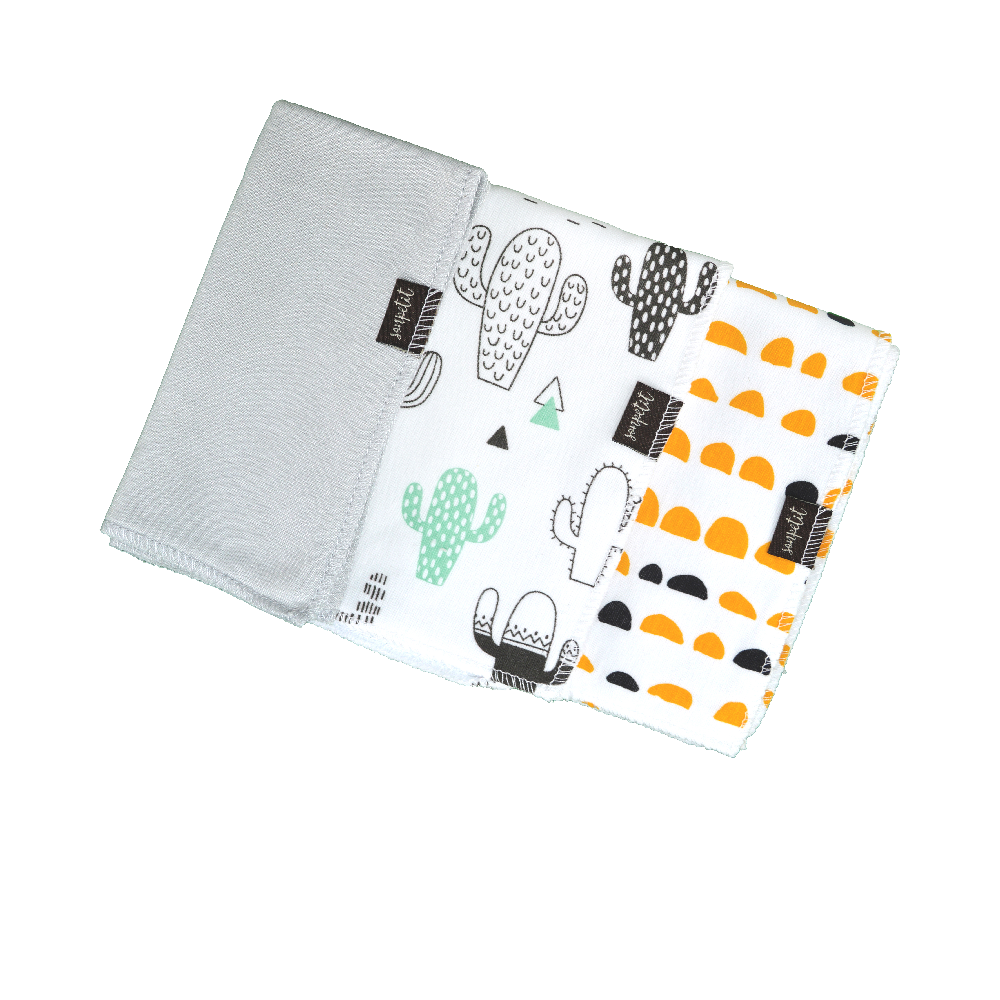 Washcloth Set Cactus / Rock Mustard — Sonpetit