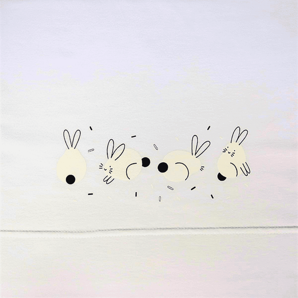 Baby Sheet Rabbit White 60 — Sonpetit