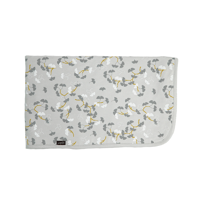 Bambus-Pucktuch Ginko Gris — Sonpetit