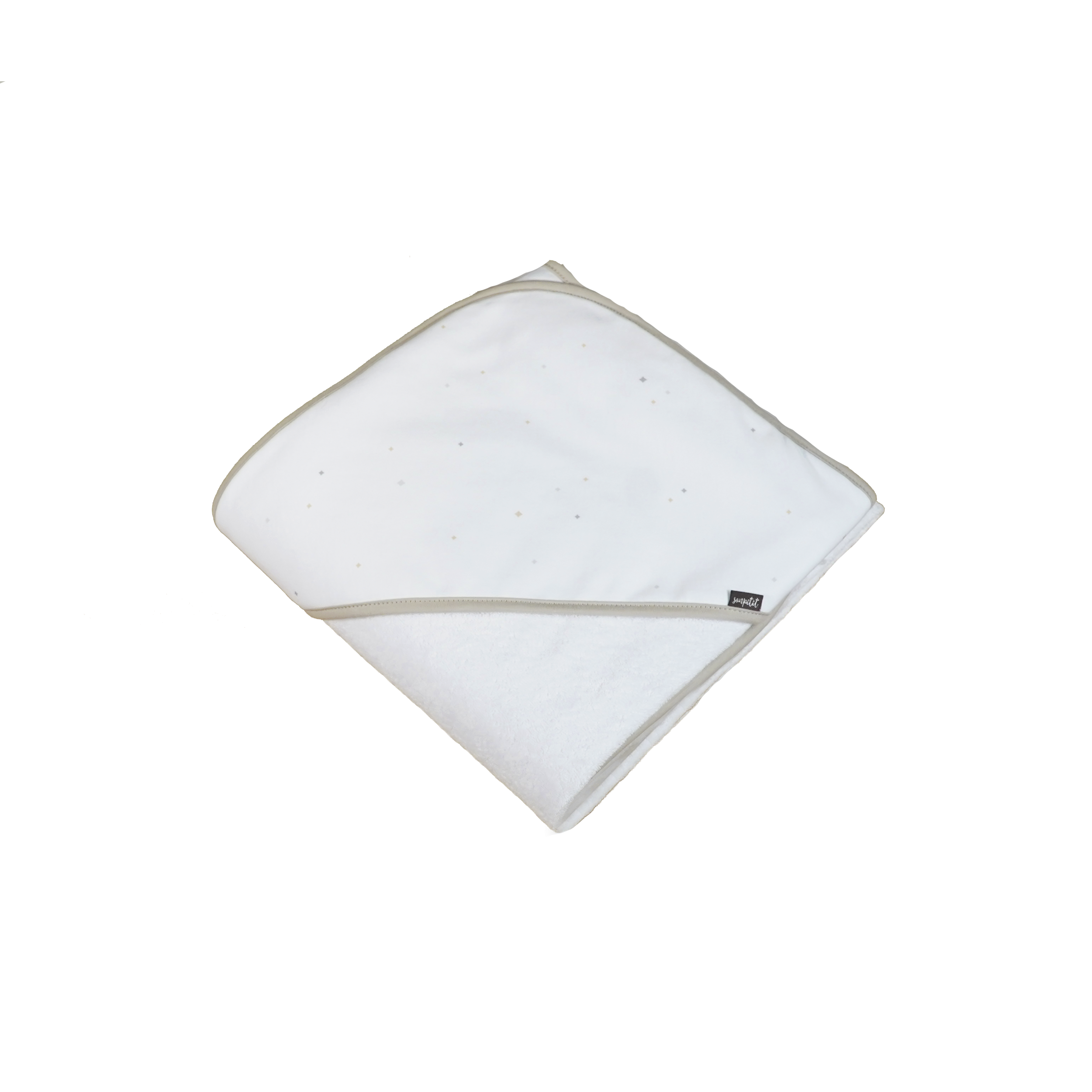 Cape de bain tablier Rombo Gris-Beig — Sonpetit